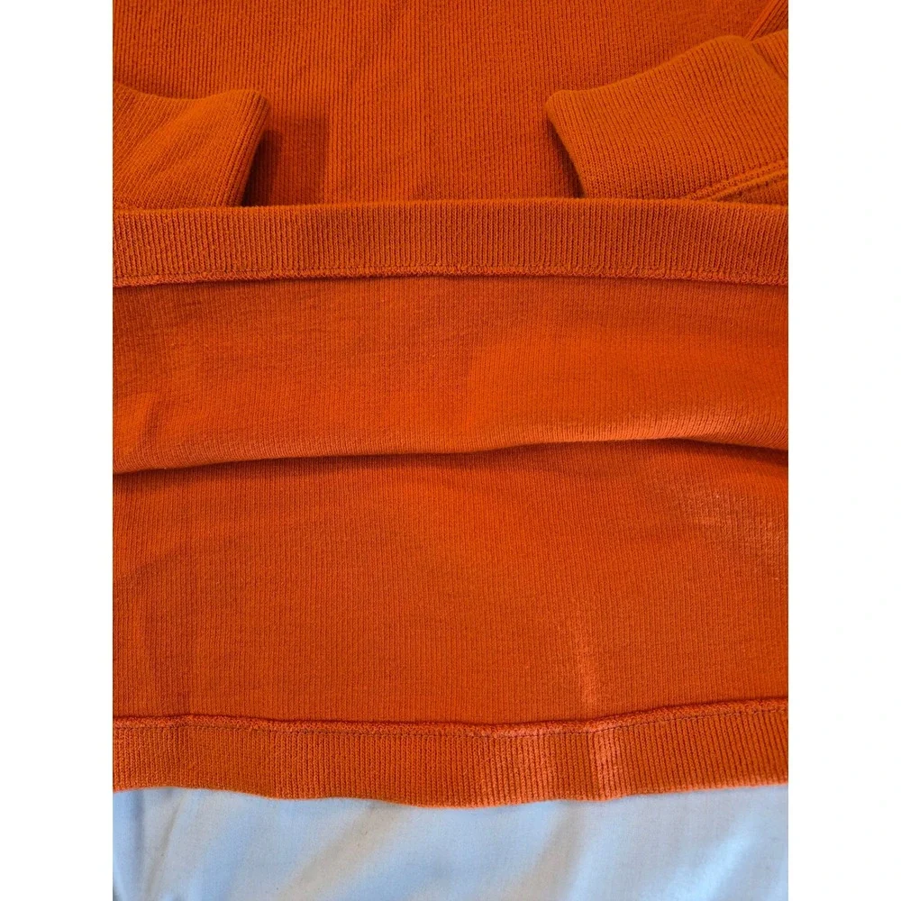 Polo Ralph Lauren Mens Orange 100% Cotton 1/4 Zip Pullover Sweater Large Preppy